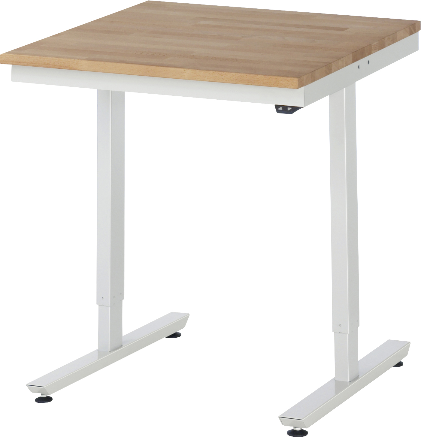 Arbeitstisch 750x800x720-1120 mm BxTxH mit Buche-Massiv-Platte 25 mm