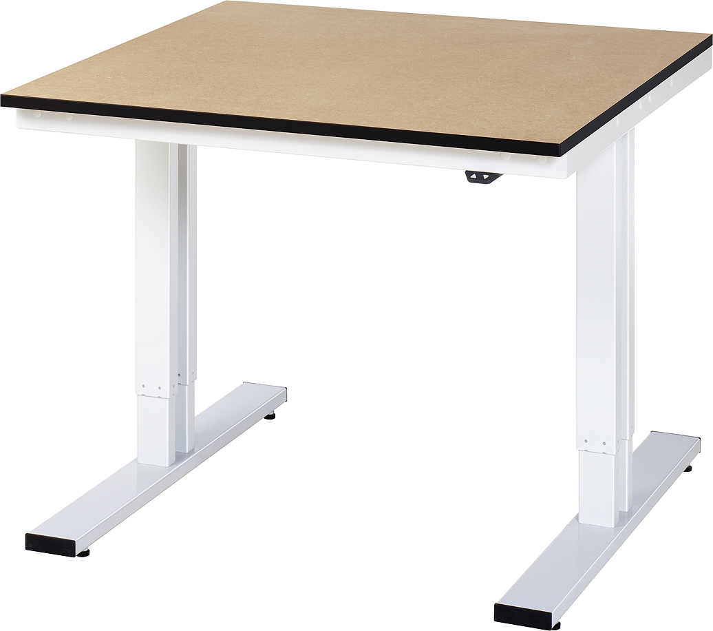 Arbeitstisch 1000x1000x720-1120 mm BxTxH mit MDF-Platte 22 mm