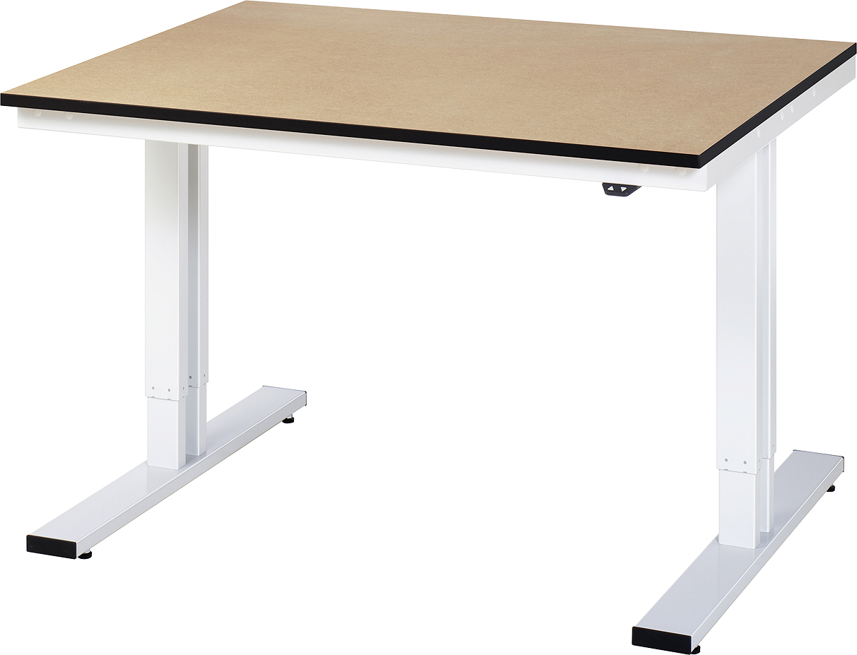 Arbeitstisch 1250x1000x720-1120 mm BxTxH mit MDF-Platte 22 mm