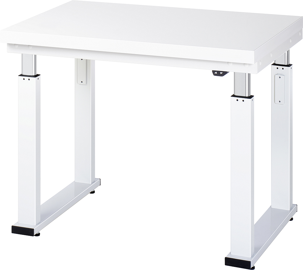 Arbeitstisch 1000x700x740-1140 mm BxTxH mit Hartlaminat-Platte 40 mm (mit 0,8 mm HPL Auflage)