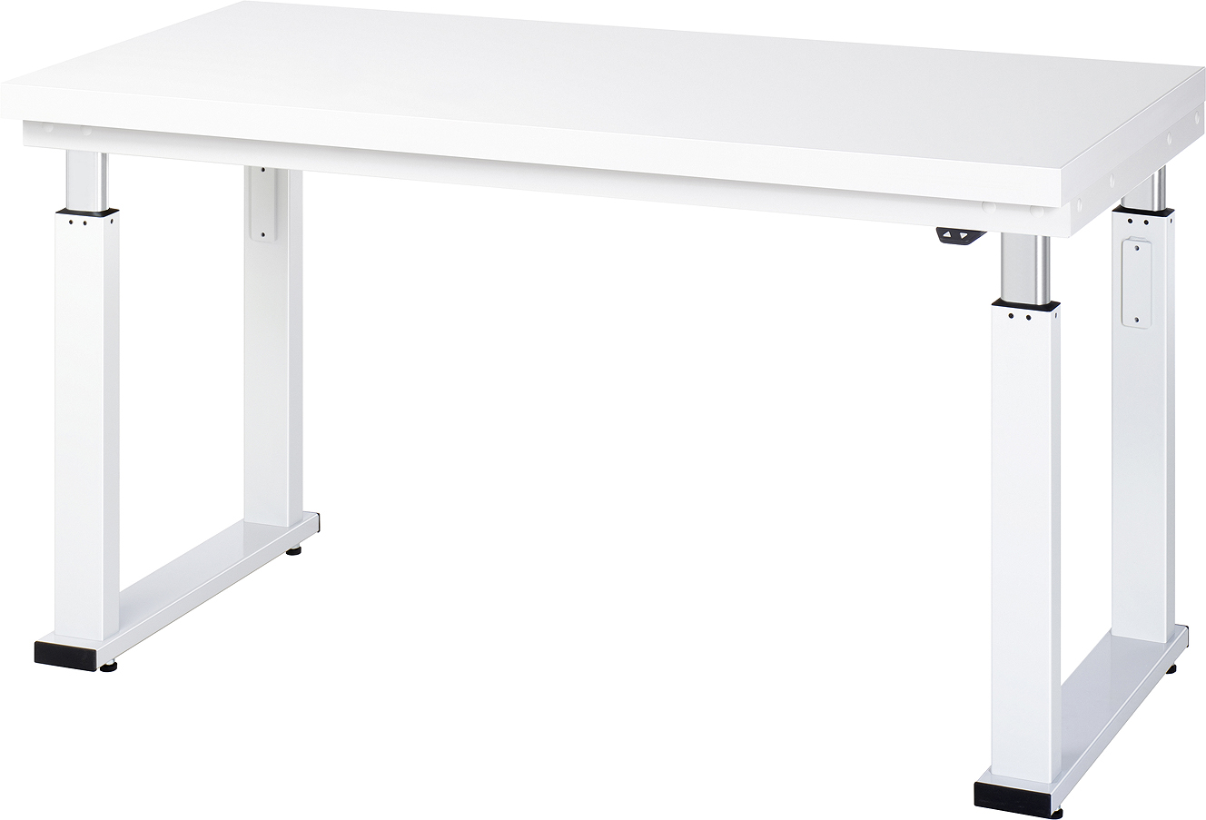 Arbeitstisch 1500x700x740-1140 mm BxTxH mit Hartlaminat-Platte 40 mm (mit 0,8 mm HPL Auflage)