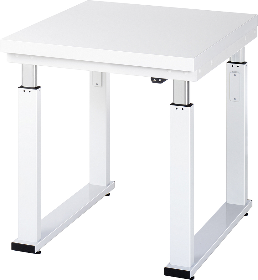 Arbeitstisch 750x900x740-1140 mm BxTxH mit Hartlaminat-Platte 40 mm (mit 0,8 mm HPL Auflage)