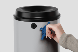 Wandabfallbehälter 15 Liter in silber (1 Stück ab Lager)