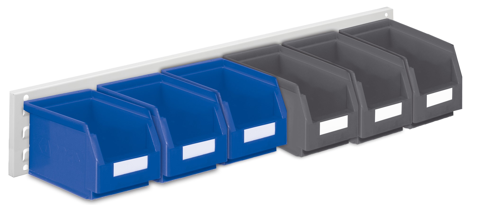 Wandschiene Schlitzplatte Set 15, RAL 7035 lichtgrau
