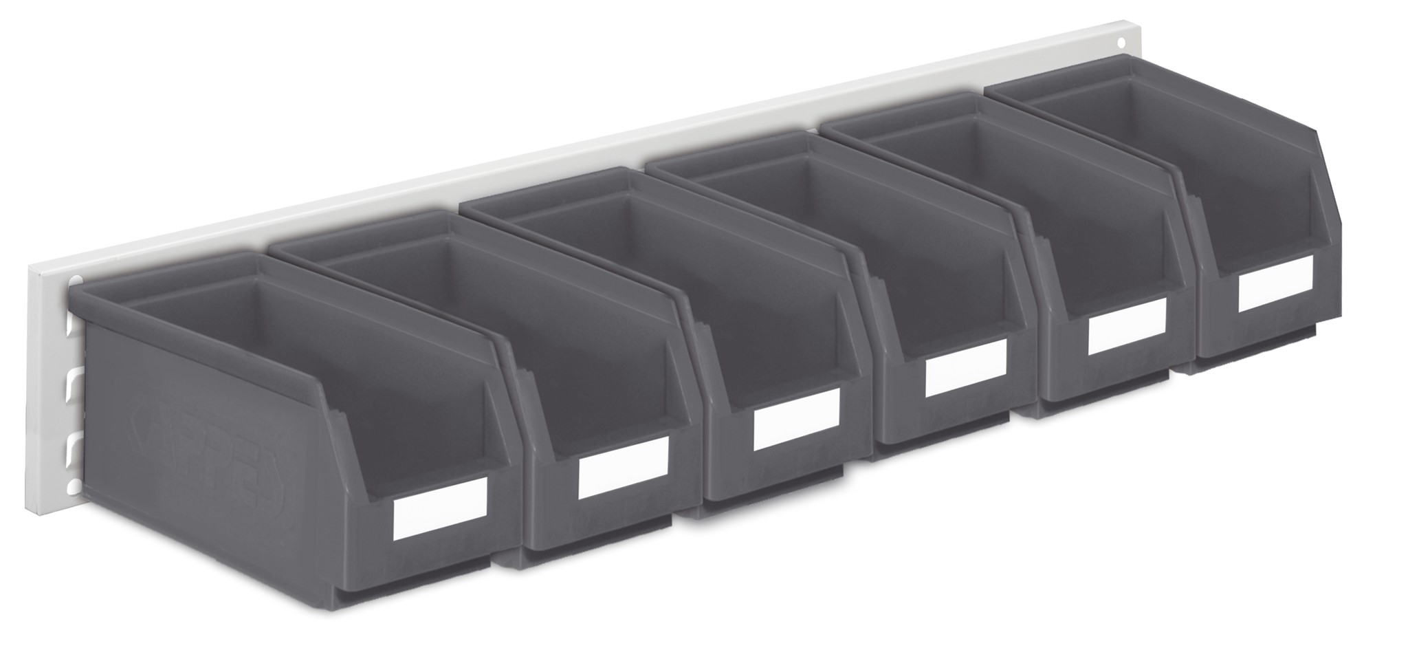 Wandschiene Schlitzplatte Set 11, RAL 7035 lichtgrau
