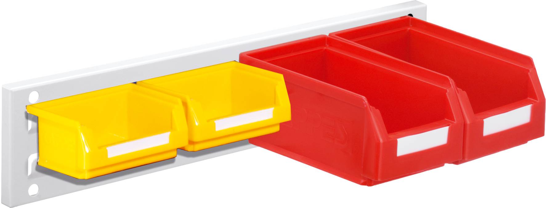 Wandschiene Schlitzplatte Set 13, RAL 7035 lichtgrau
