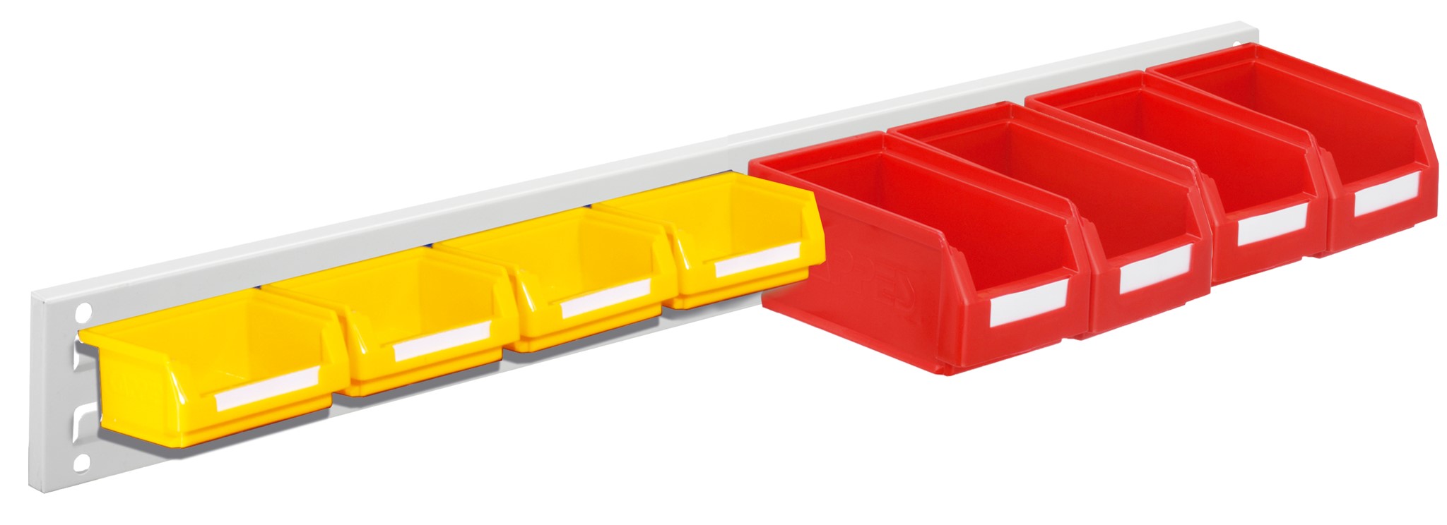 Wandschiene Schlitzplatte Set 14, RAL 7035 lichtgrau
