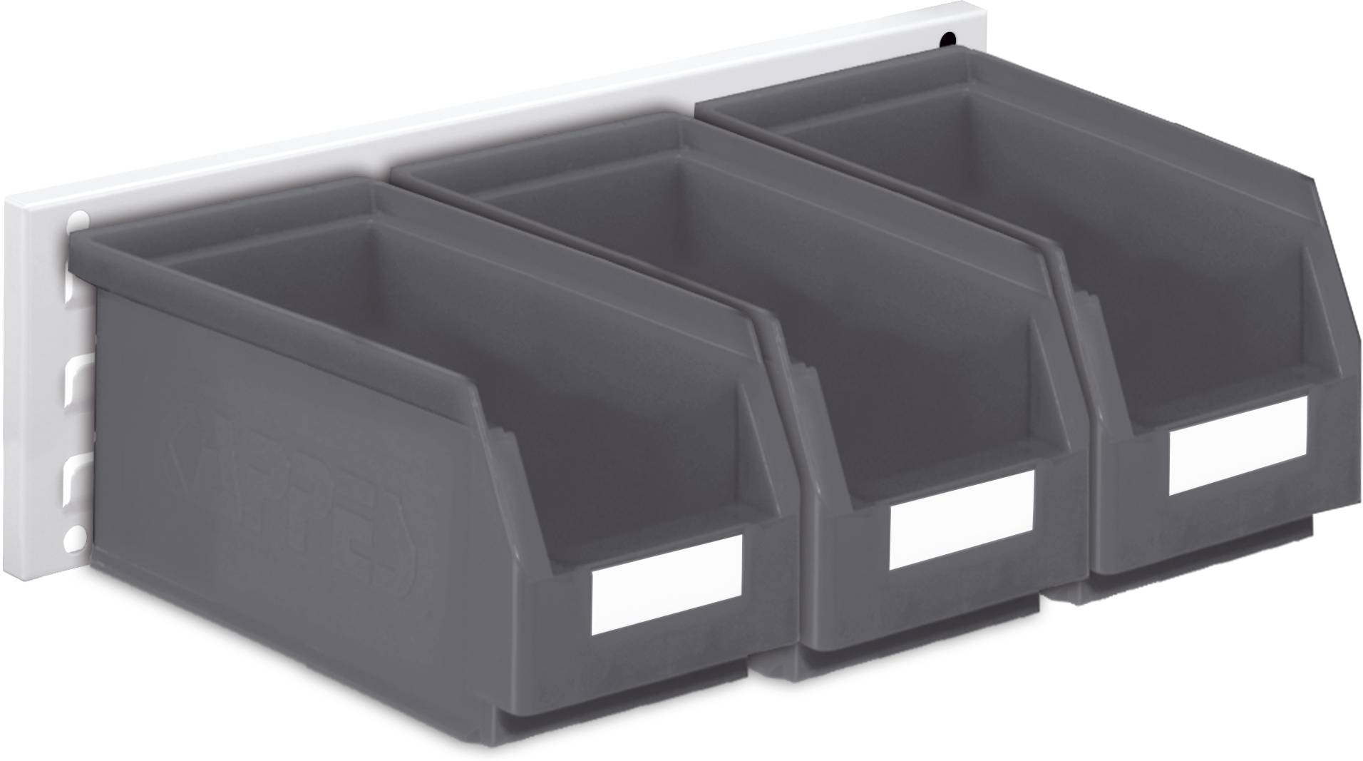 Wandschiene Schlitzplatte Set 10, RAL 7035 lichtgrau
