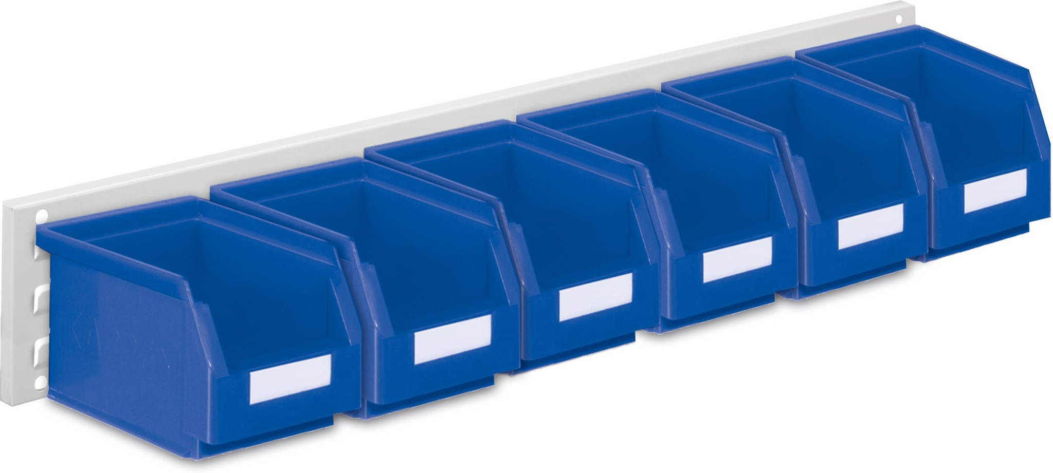 Wandschiene Schlitzplatte Set 8, RAL 7035 lichtgrau
