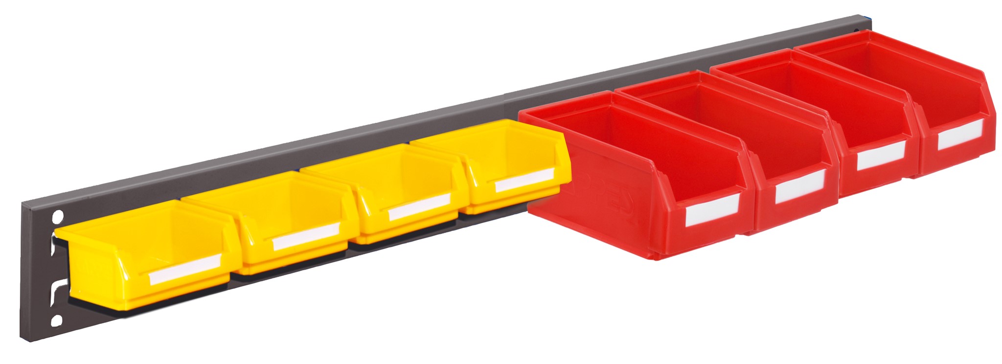 Wandschiene Schlitzplatte Set 14, RAL 7016 anthrazitgrau
