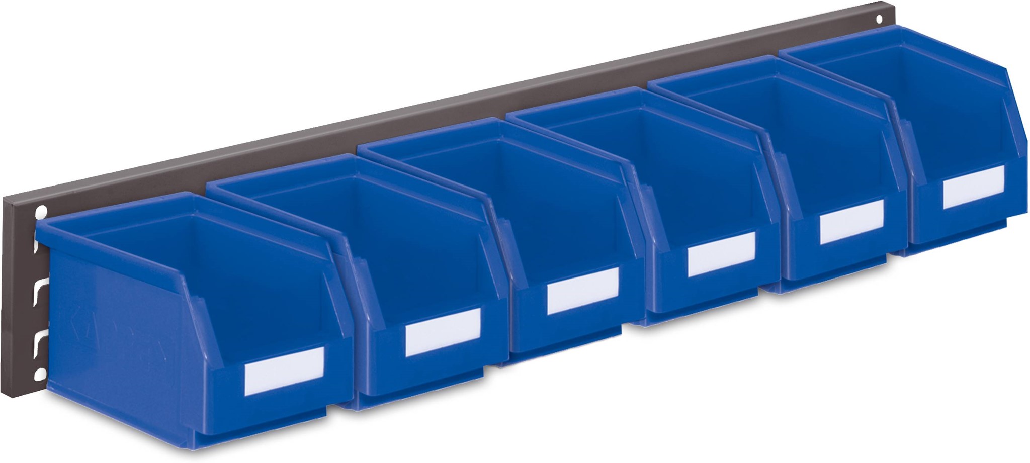 Wandschiene Schlitzplatte Set 8, RAL 7016 anthrazitgrau
