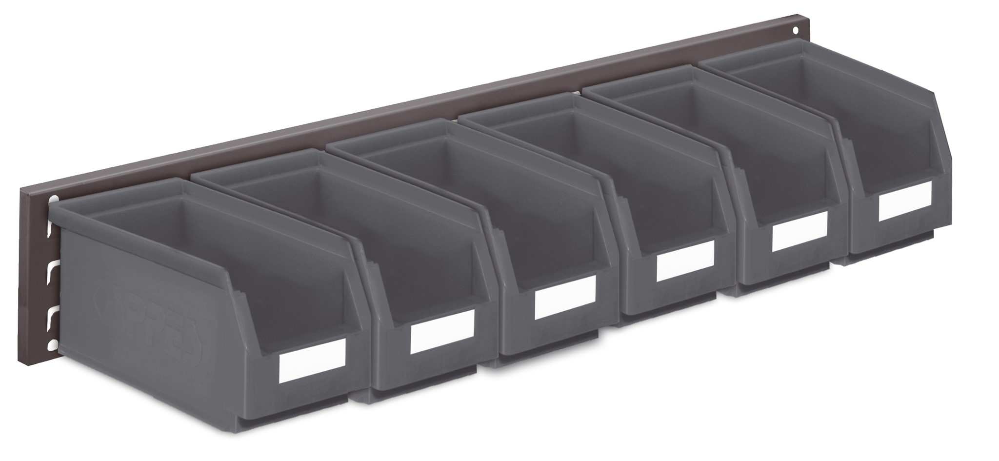 Wandschiene Schlitzplatte Set 11, RAL 7016 anthrazitgrau
