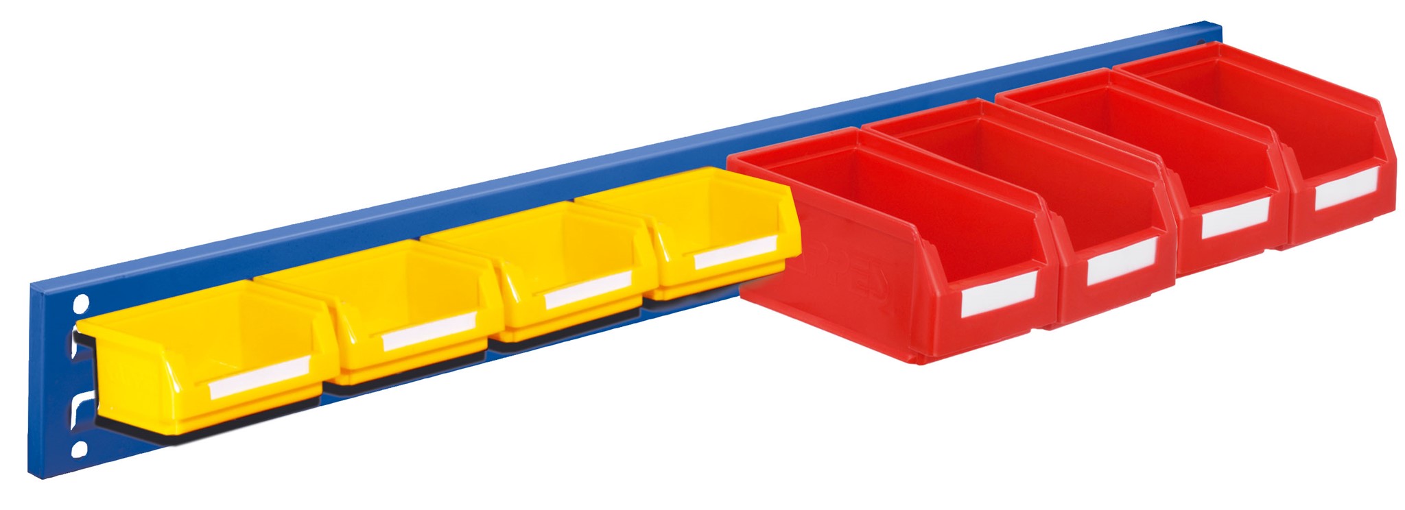 Wandschiene Schlitzplatte Set 14, RAL 5010 enzianblau
