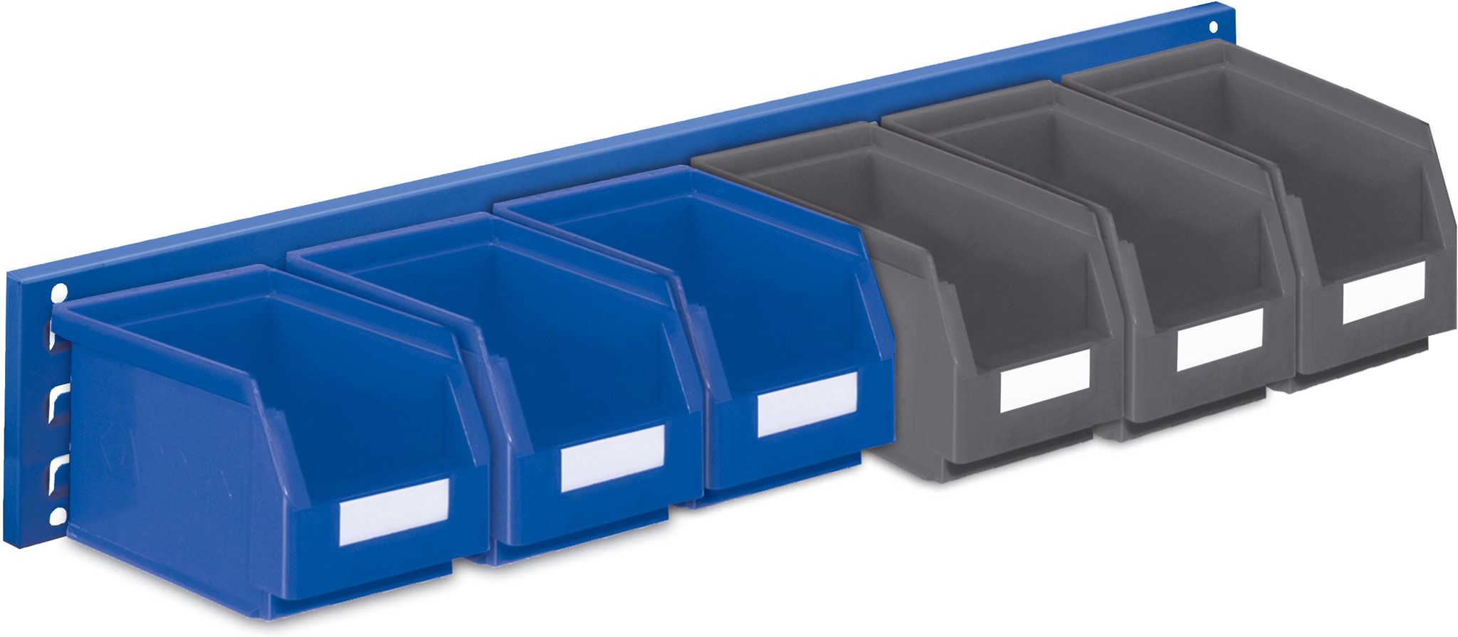 Wandschiene Schlitzplatte Set 15, RAL 5010 enzianblau
