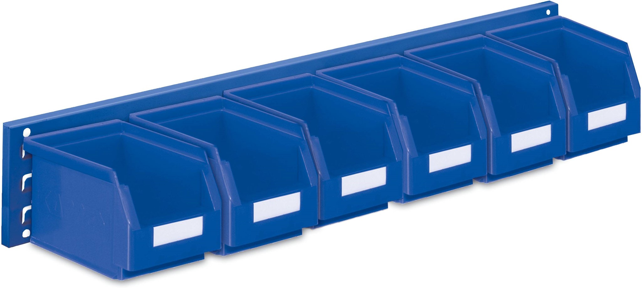 Wandschiene Schlitzplatte Set 8, RAL 5010 enzianblau
