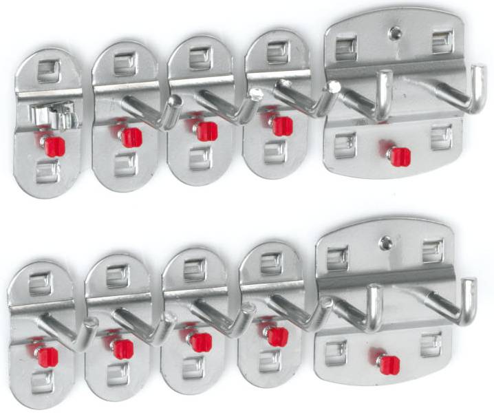 Hakensortiment 10-teilig, alufarben