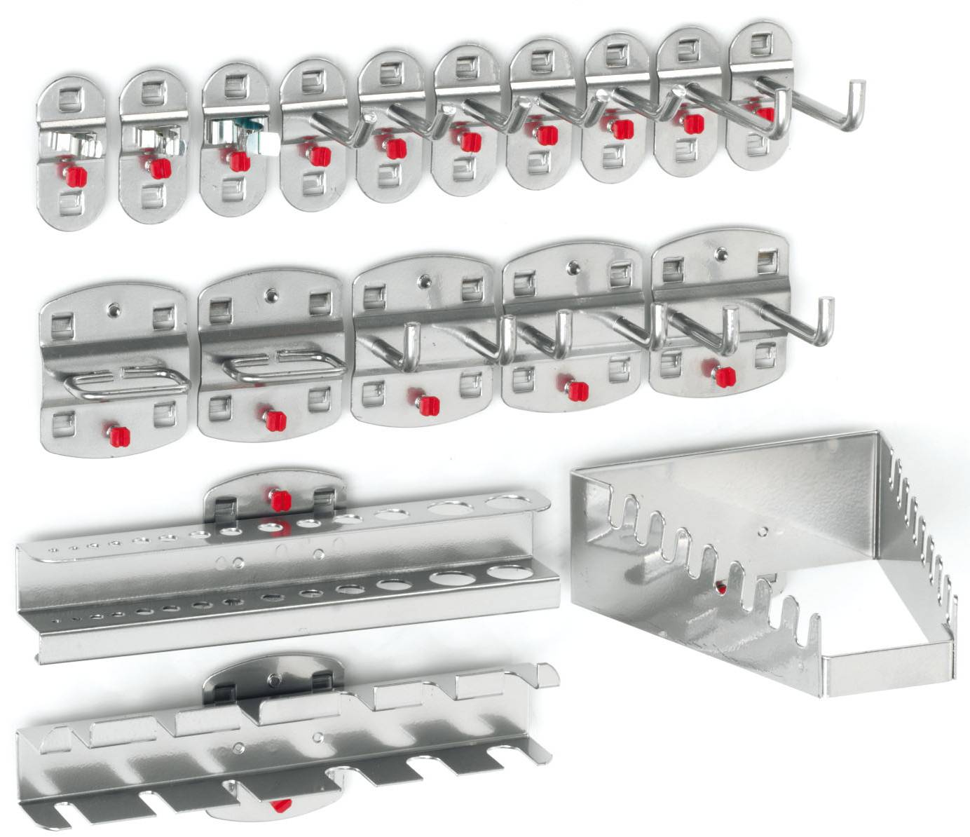 Hakensortiment 18-teilig, alufarben