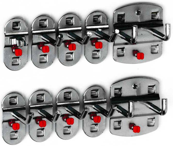 Hakensortiment 10-teilig, anthrazitgrau