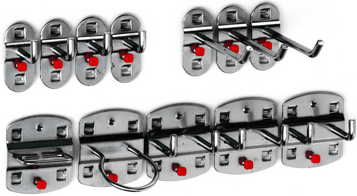 Hakensortiment 12-teilig, anthrazitgrau