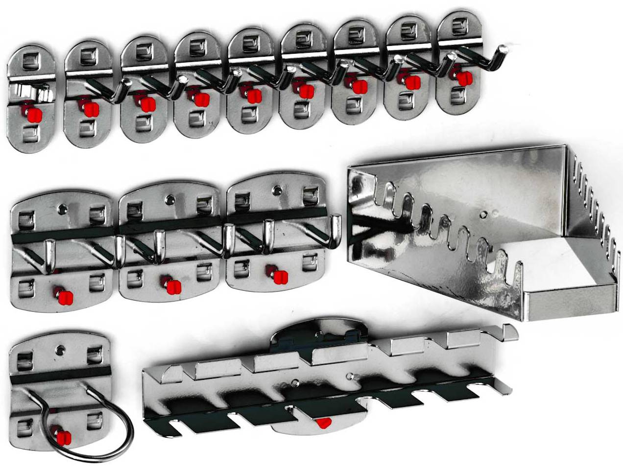 Hakensortiment 15-teilig, anthrazitgrau