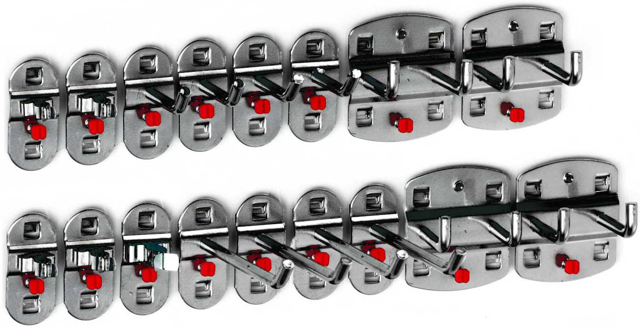 Hakensortiment 17-teilig, anthrazitgrau