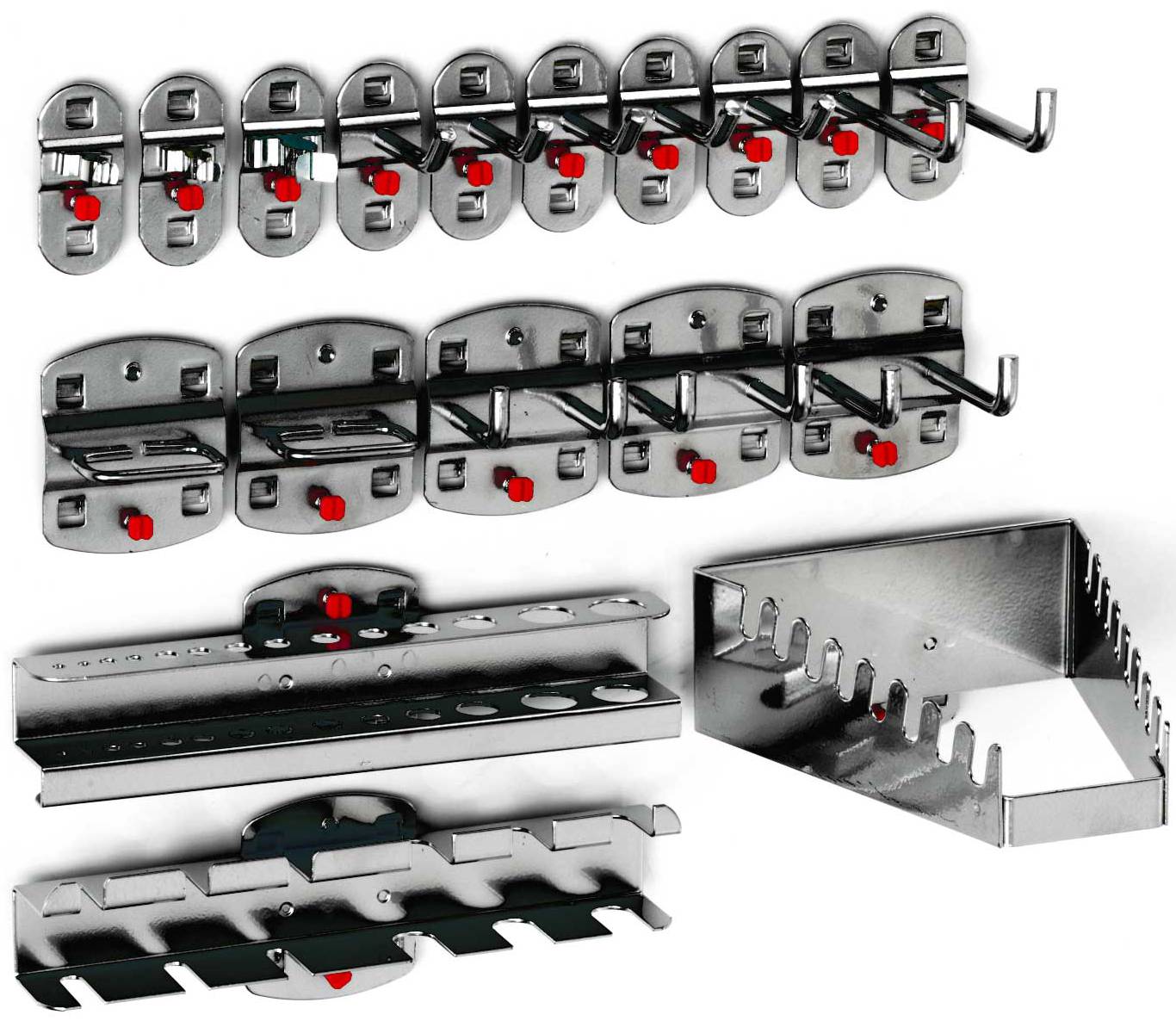Hakensortiment 18-teilig, anthrazitgrau