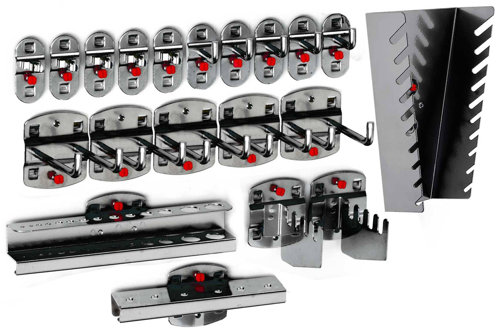 Hakensortiment 20-teilig, anthrazitgrau