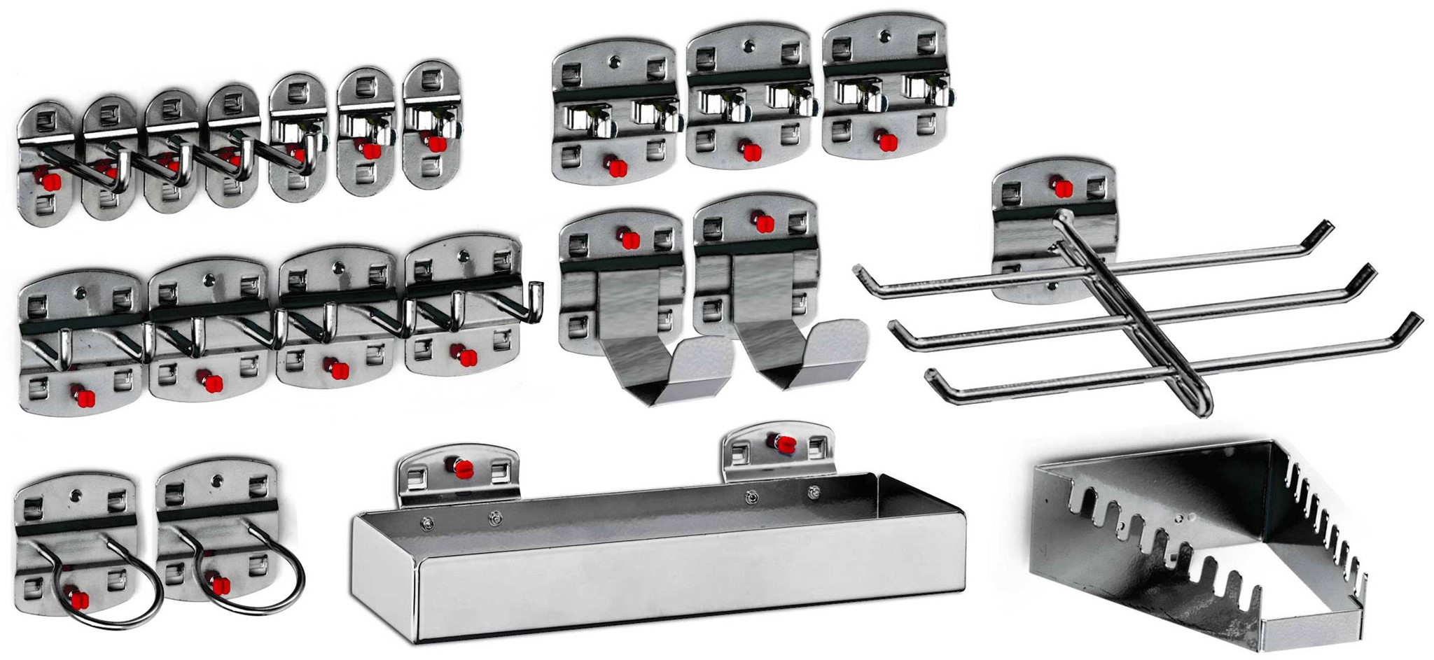 Hakensortiment 21-teilig, anthrazitgrau