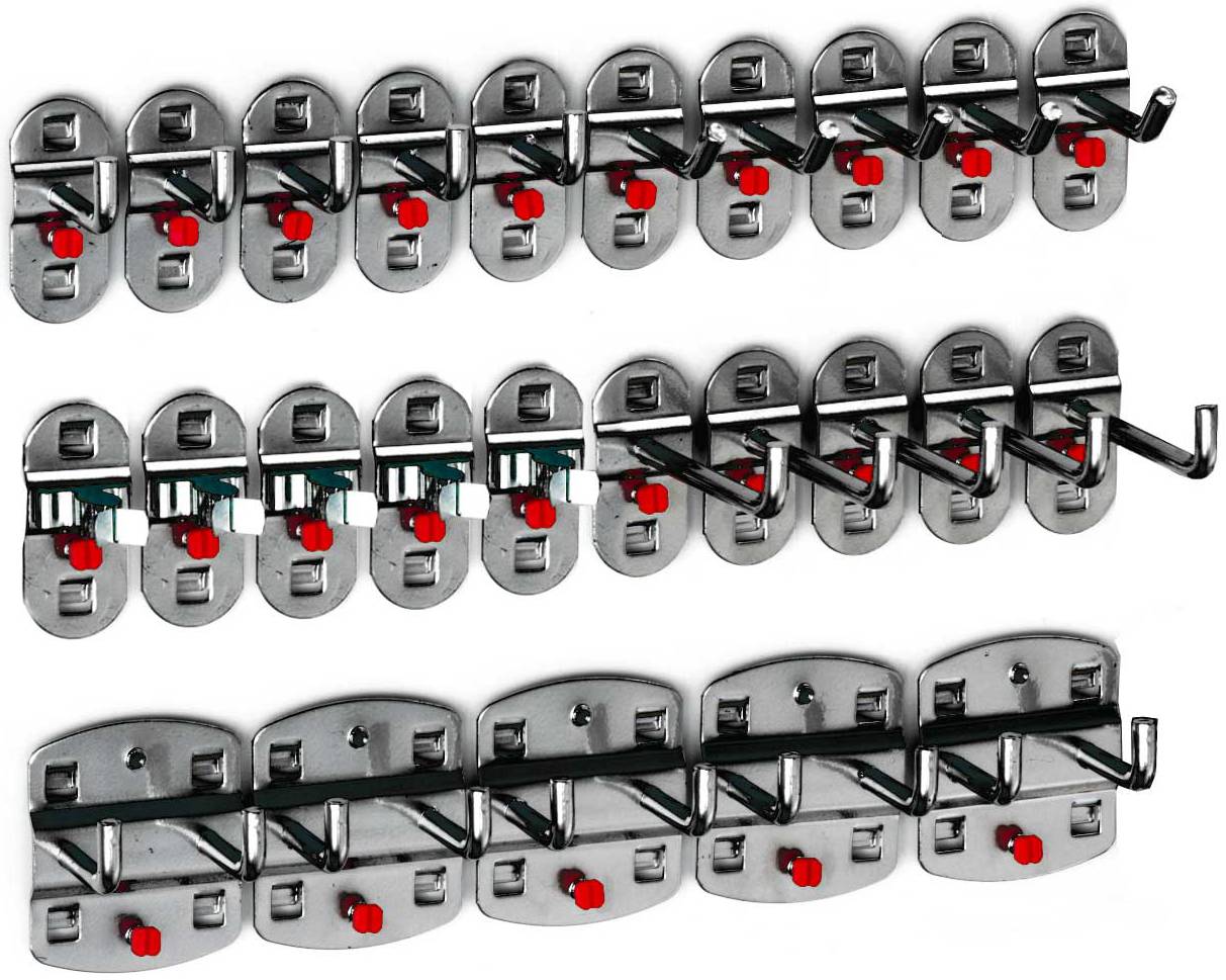 Hakensortiment 25-teilig, anthrazitgrau