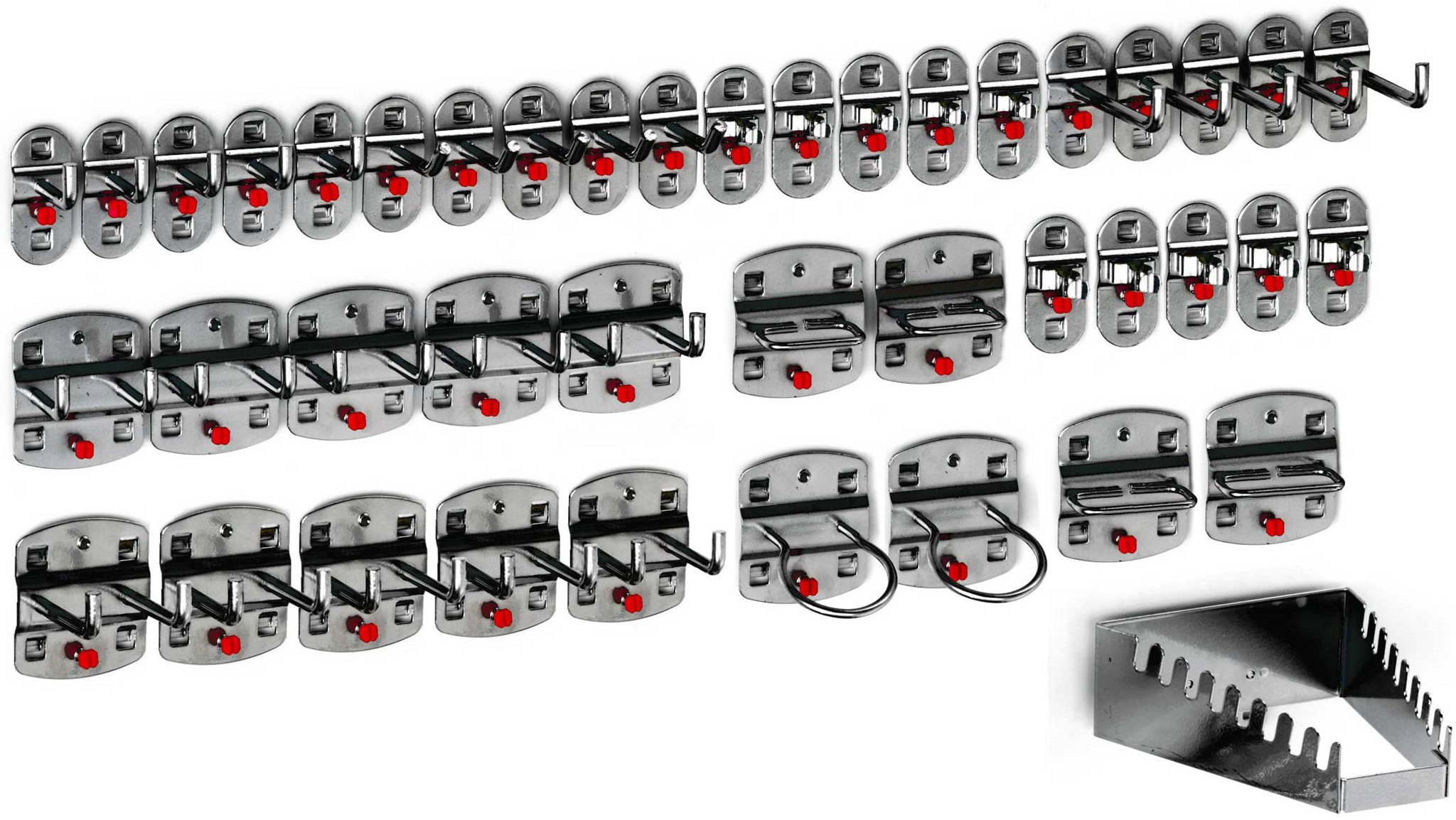 Hakensortiment 42-teilig, anthrazitgrau
