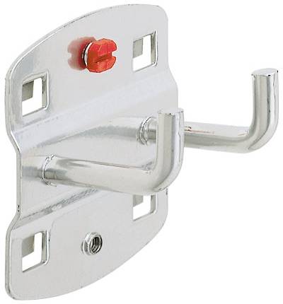 Werkzeughalter 150 mm Länge mit senkrechtem Hakenende doppelt, alufarben