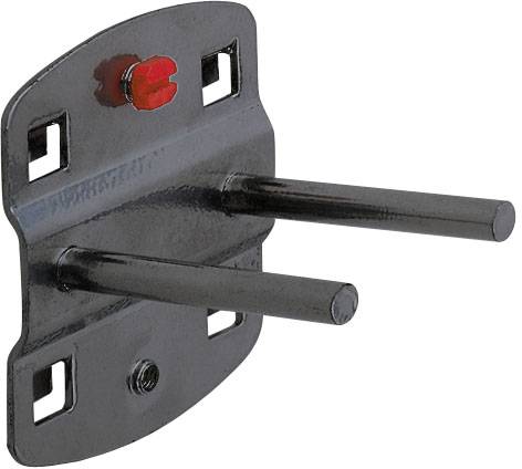 Werkzeughalter 100 mm Länge mit geradem Dorn doppelt, anthrazitgrau