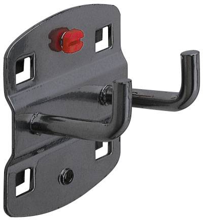 Werkzeughalter 150 mm Länge mit senkrechtem Hakenende doppelt, anthrazitgrau