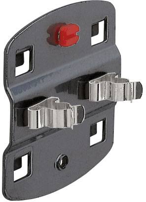 Werkzeugklemme doppelt mit kleiner Grundplatte, anthrazitgrau