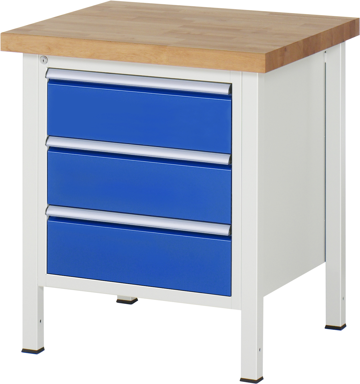 Werkbank Modell 8157, B 750xT 700xH 840mm, Buche-Massiv-Platte 40mm