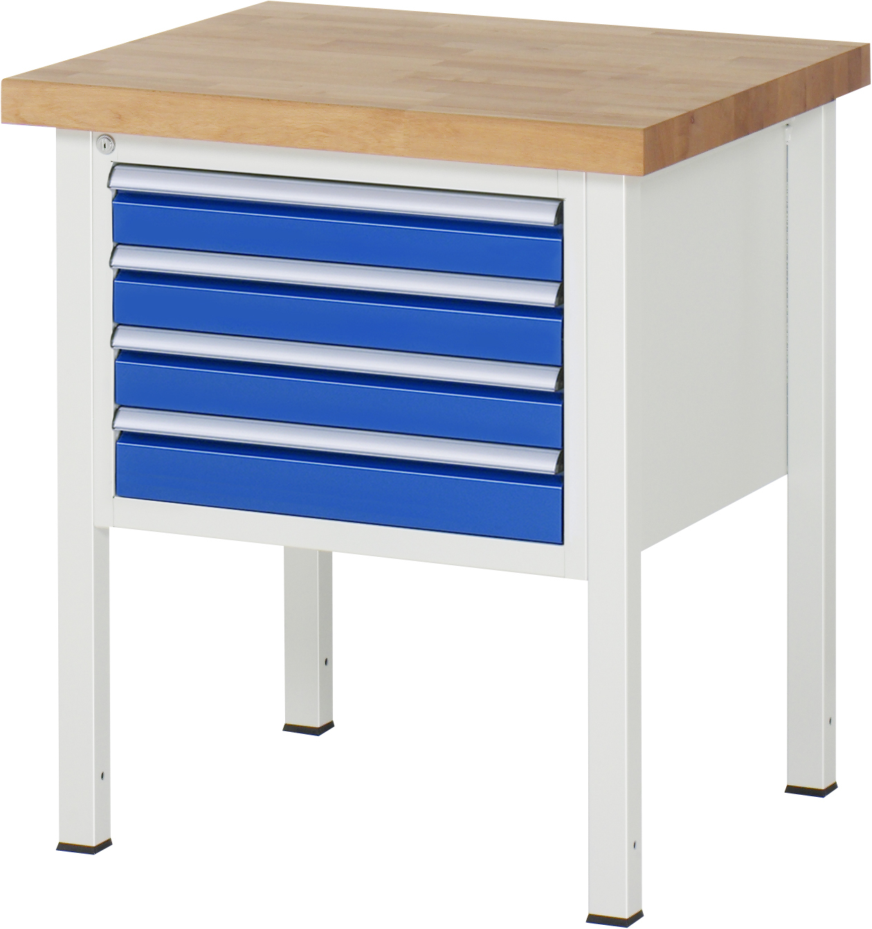 Werkbank Modell 8133, B 750xT 700xH 840mm, Buche-Massiv-Platte 40mm