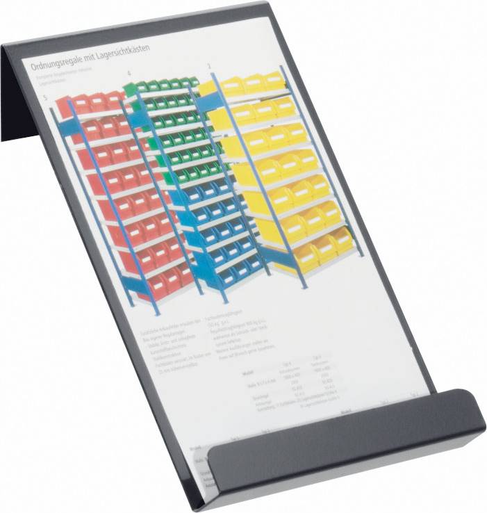 Prospekthalter DIN A4, anthrazitgrau