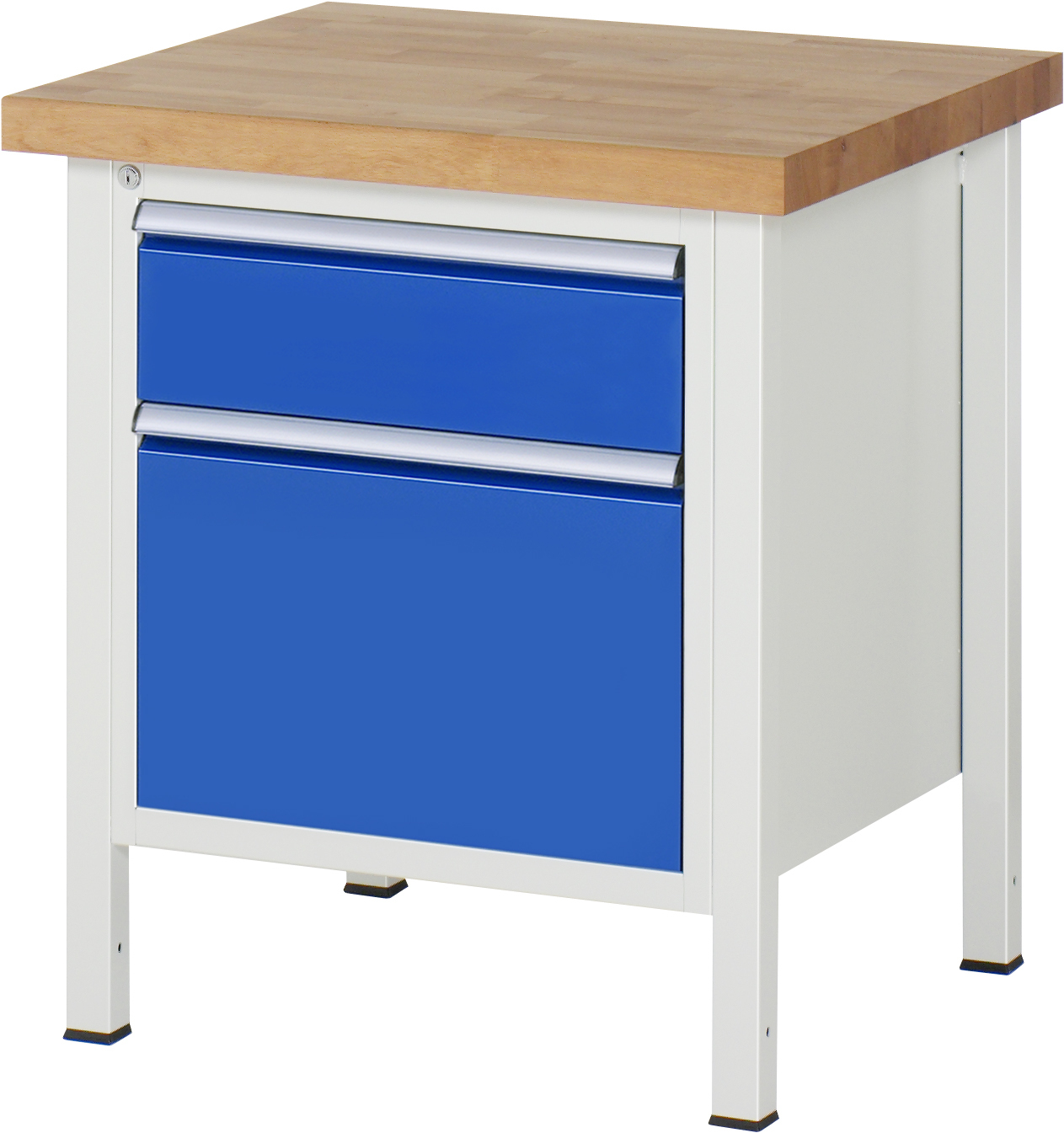 Werkbank Modell 8156, B 750xT 700xH 840-1040mm, Buche-Massiv-Platte 40mm