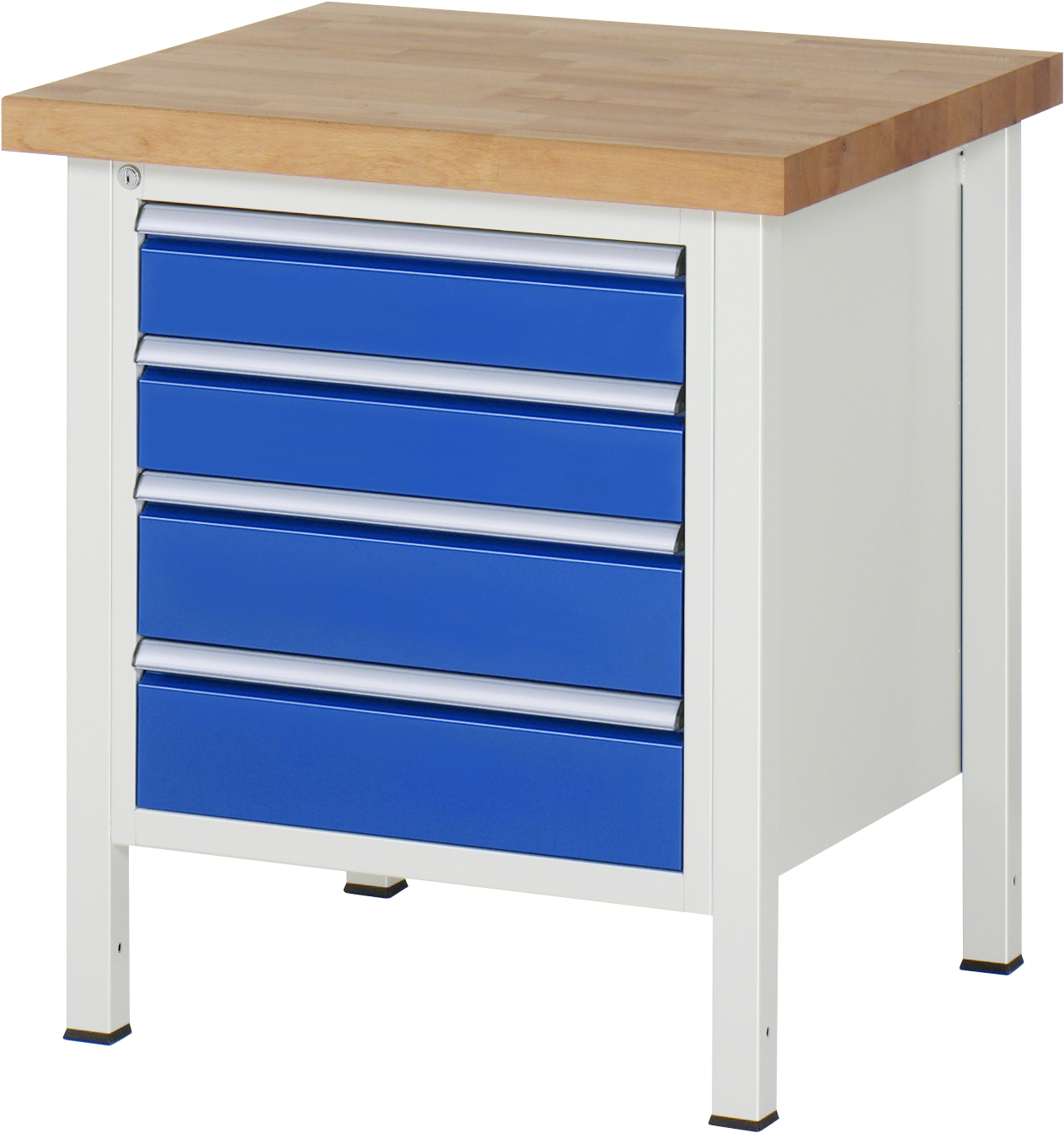 Werkbank Modell 8162, B 750xT 700xH 840-1040mm, Buche-Massiv-Platte 40mm