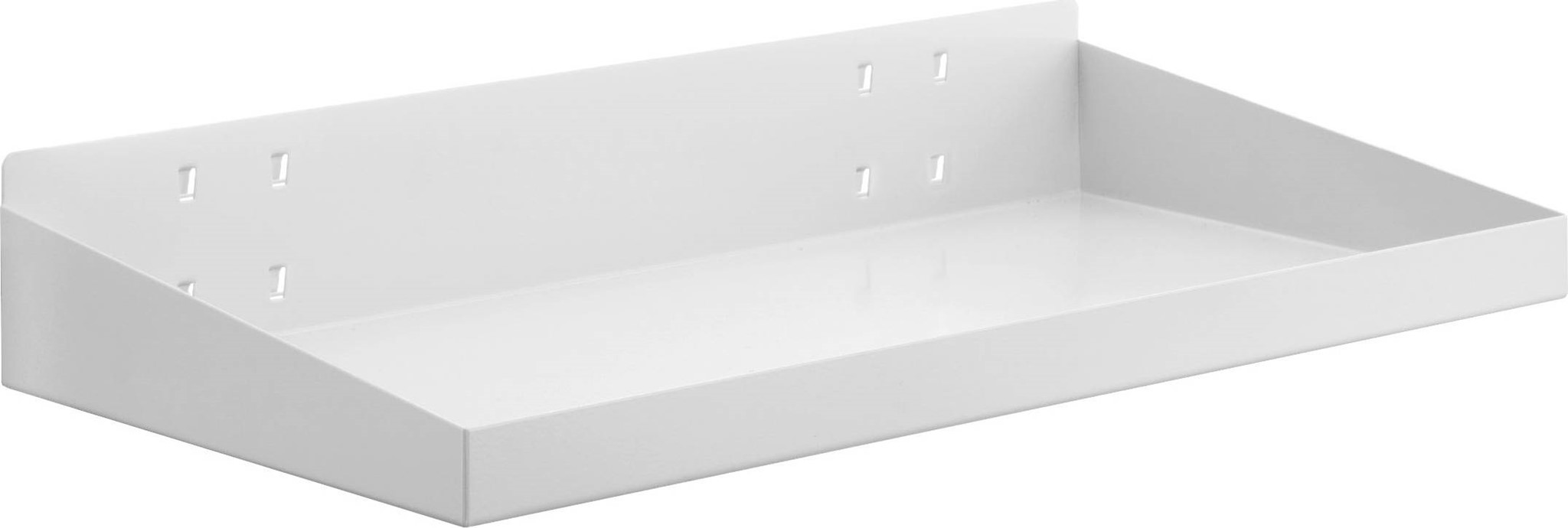 Stahlboden mit Abrollrand, RAL 7035 lichtgrau