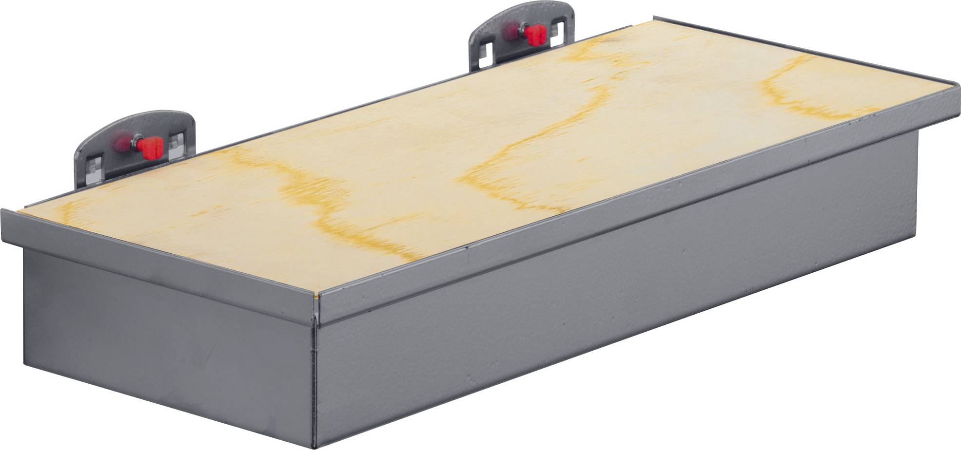 Werkzeugaufnahmebox mit Holzplatte, anthrazitgrau