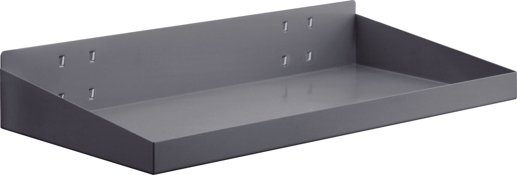 Stahlboden mit Abrollrand, anthrazitgrau