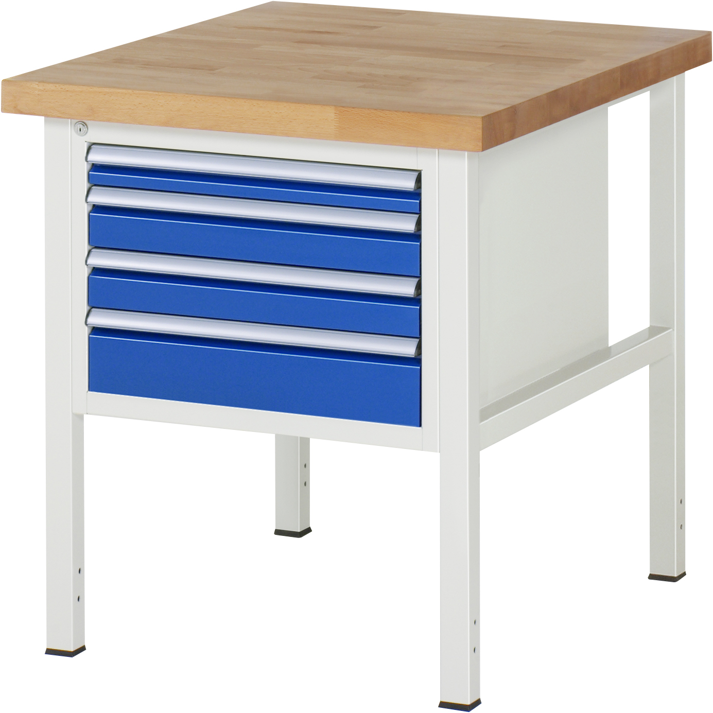 Werkbank Modell 8132, B 750xT 900xH 840-1040mm, Buche-Massiv-Platte 40mm