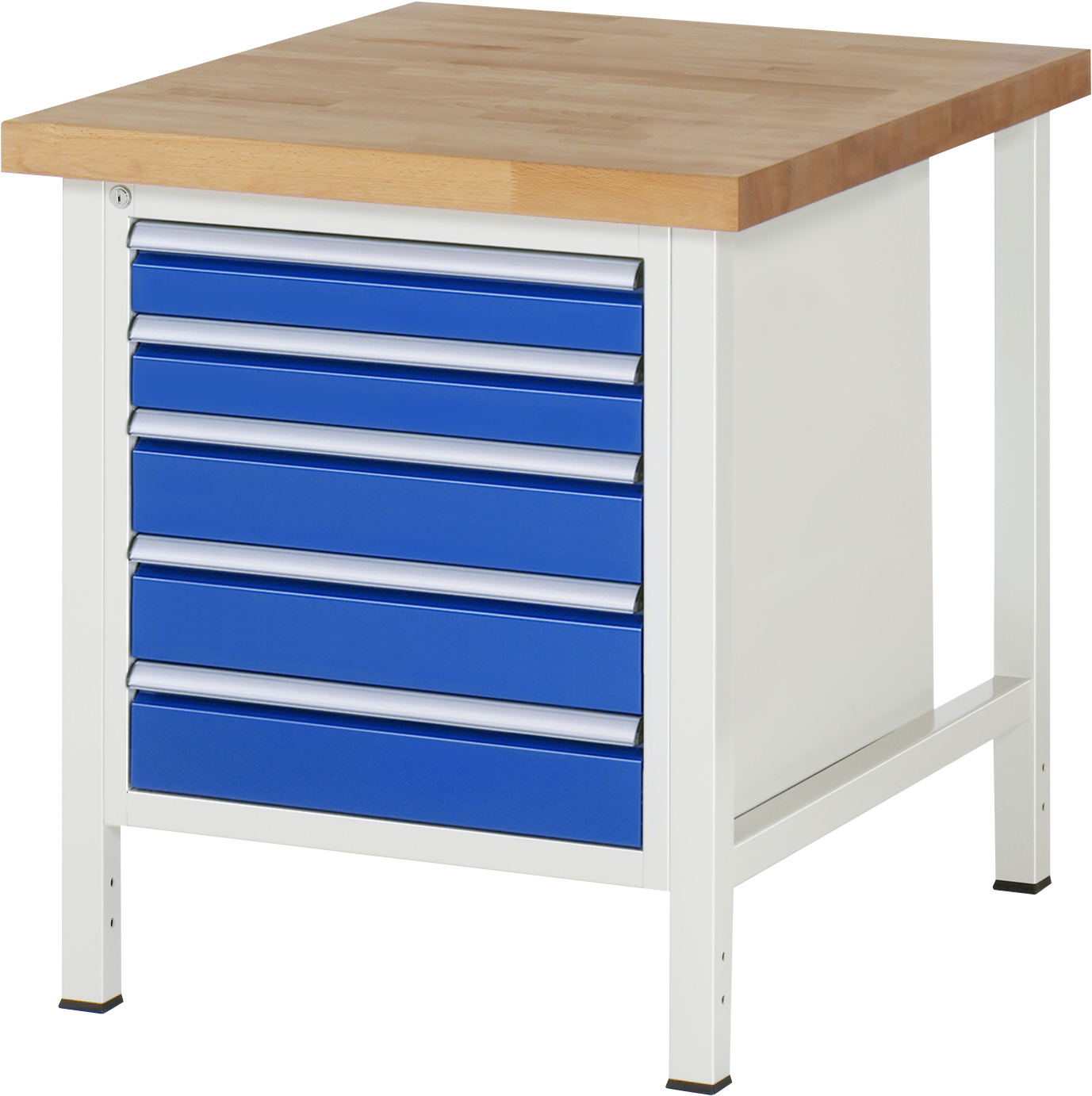 Werkbank Modell 8171, B 750xT 900xH 840-1040mm, Buche-Massiv-Platte 40mm