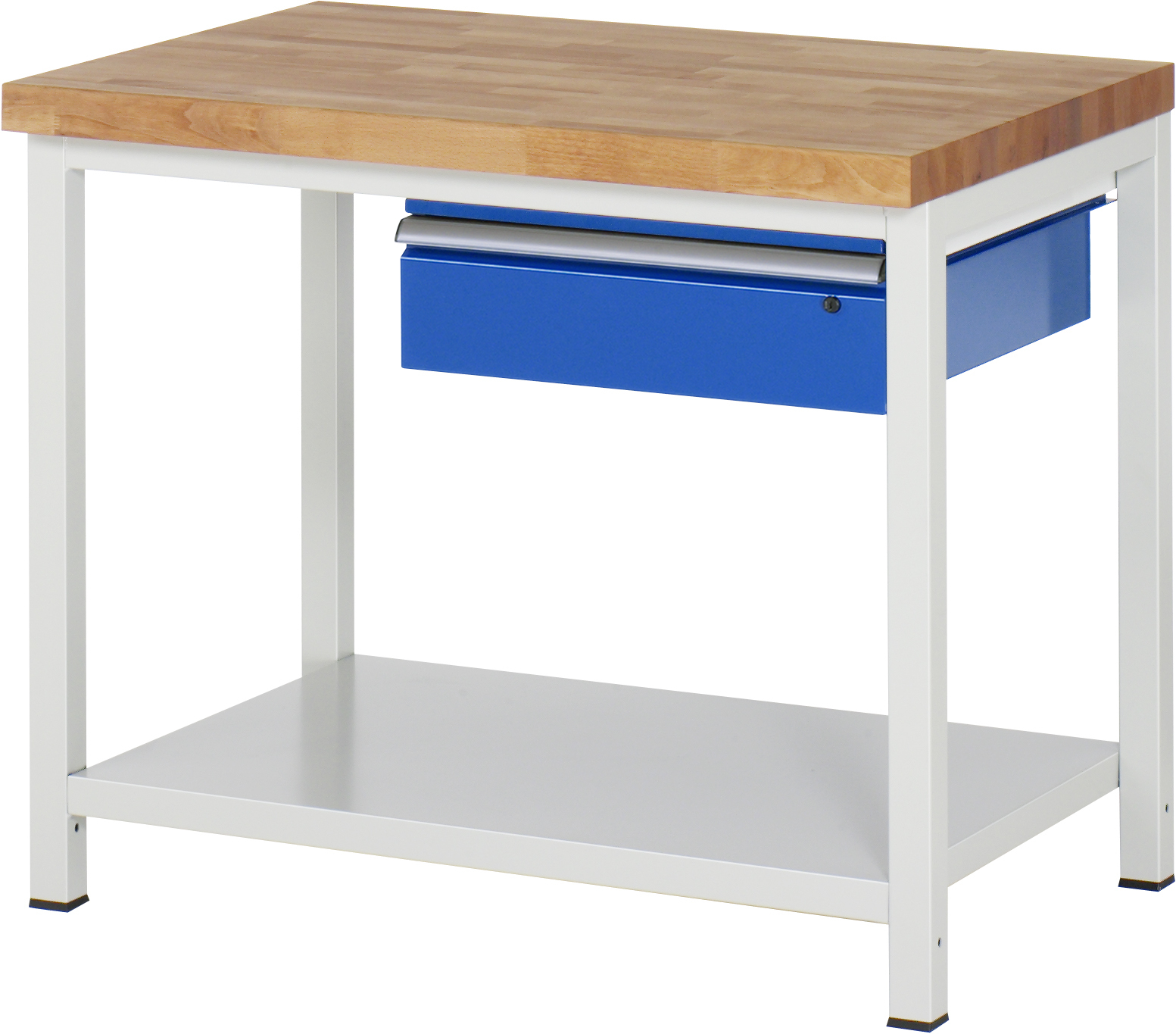 Werkbank fixe Höhe, B 1000xT 700xH 840mm, Buche-Massiv-Platte 40mm