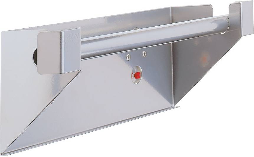 Abrollhalter Kern-ø min. 22mm, max. Rollenbreite 295 mm, alufarben