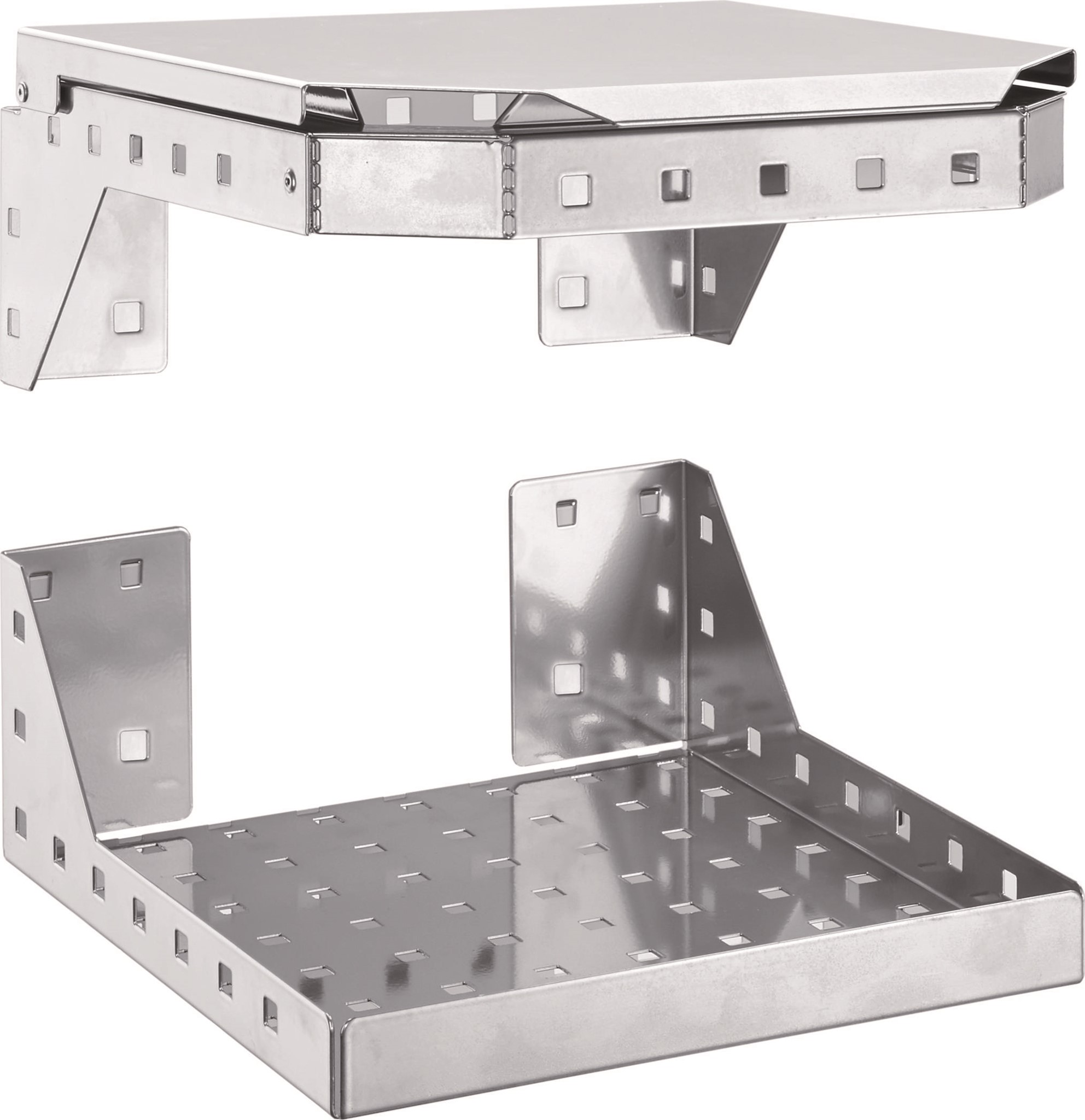 Müllbeutelhalter 2-teilig, alufarben