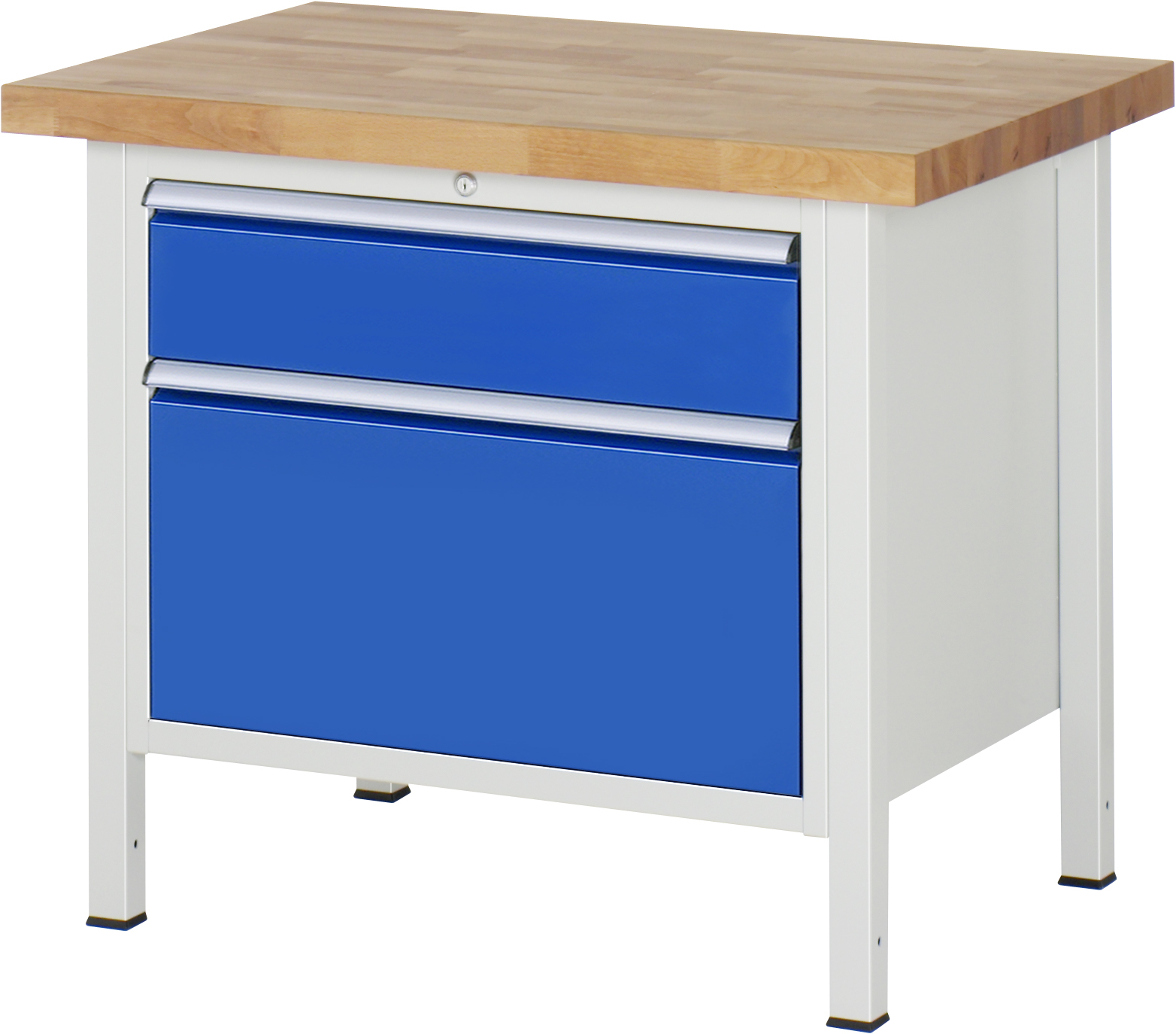 Werkbank Modell 8256, B 1000xT 700xH 840mm, Buche-Massiv-Platte 40mm