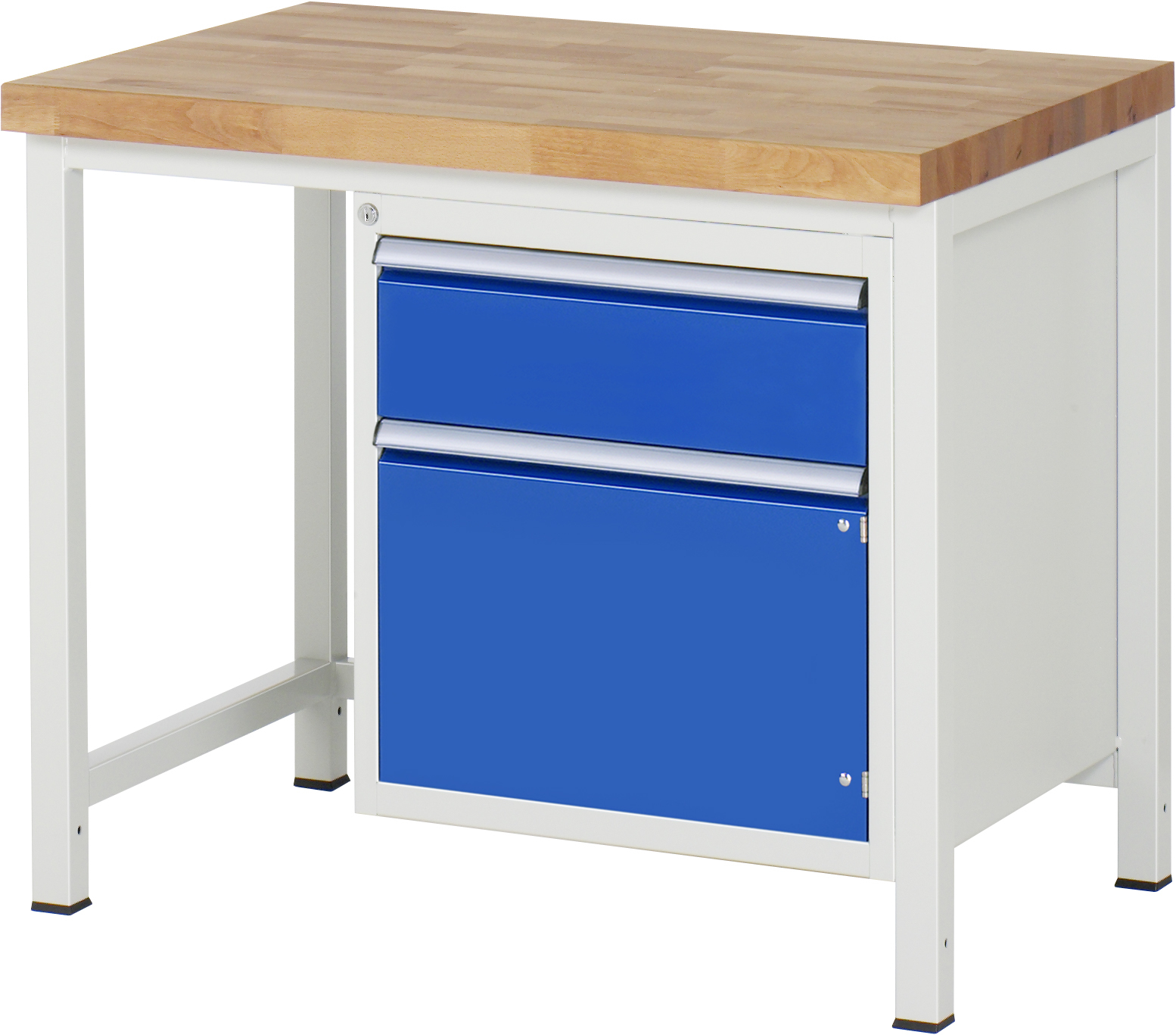 Werkbank Modell 8152, B 1000xT 700xH 840mm, Buche-Massiv-Platte 40mm