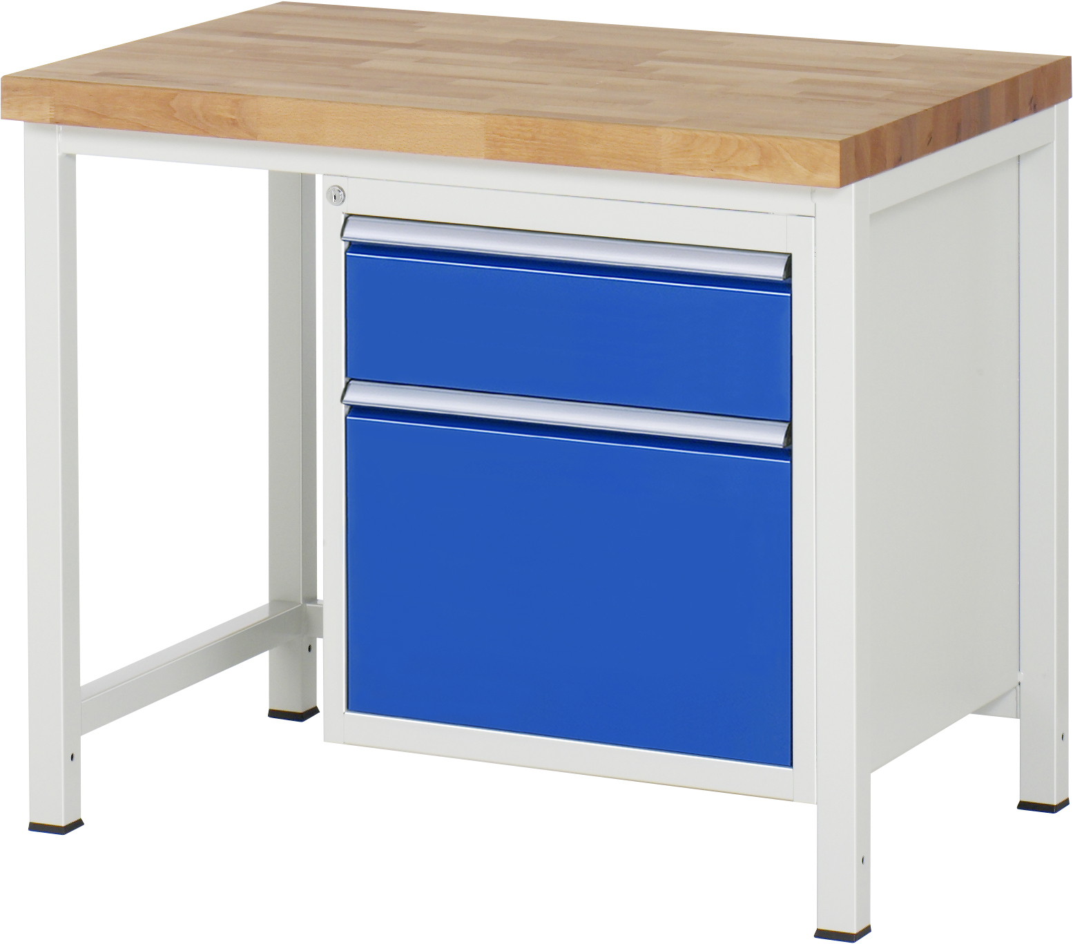 Werkbank Modell 8156, B 1000xT 700xH 840mm, Buche-Massiv-Platte 40mm